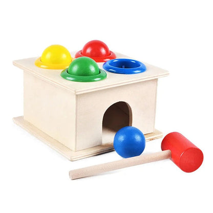 Wooden Hammering Ball Game Knocks Toys Montessori For Children Board Puzzle Game for Boys and Girls Family