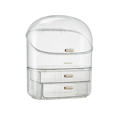 Transparent Desk Makeup Organizer Box,  Cosmetic Jewelry Storage