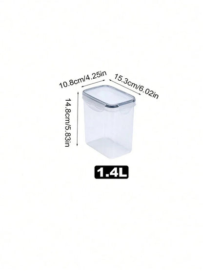 7pcs Food Storage Jars Reusable Plastic Food Sealed Jars