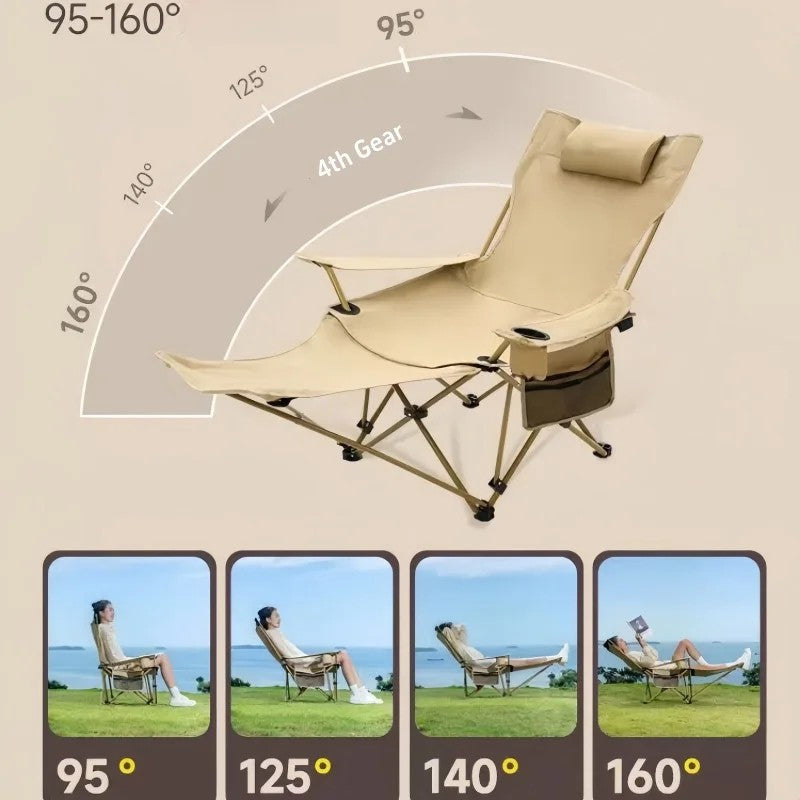 Outdoor Camping Folding Beach Chair Portable Angle easy to carry