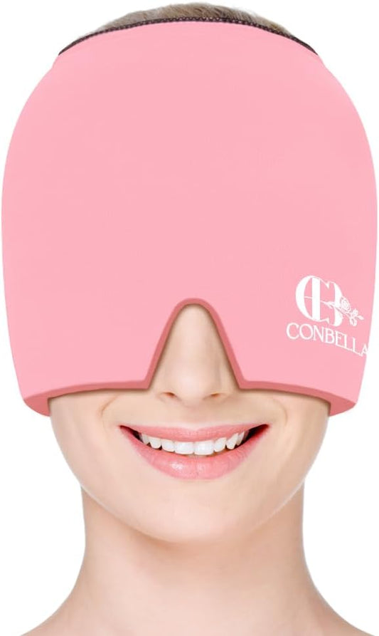 Migraine Relief Cap, Soothing Headache Ice Face Mask