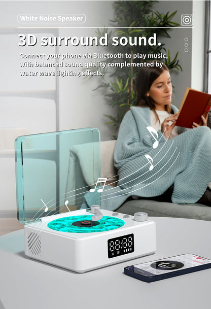Mini Vinyl Player Sleep Aid Speakers White Noise Bluetooth Speaker Retro