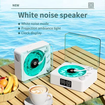 Mini Vinyl Player Sleep Aid Speakers White Noise Bluetooth Speaker Retro
