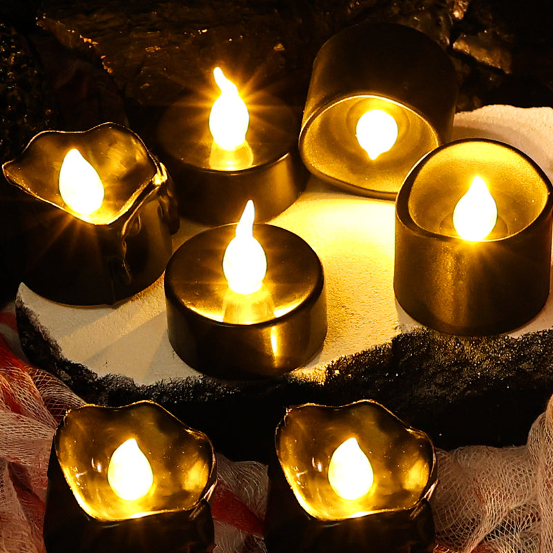 Black LED Electronic Candle Battery Operated
