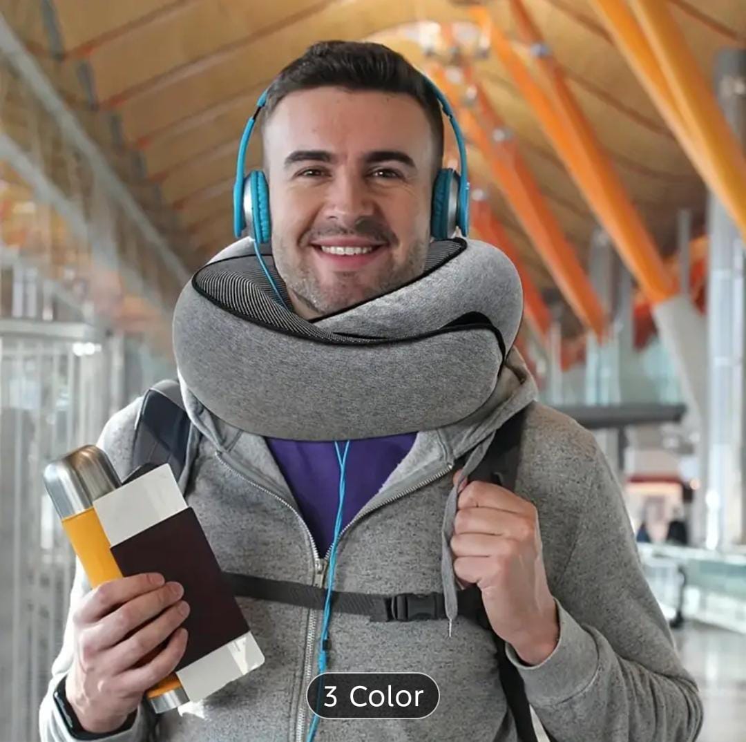 Portable Adjustable Travel Neck Pillow Memory Foam U-shaped Pillow