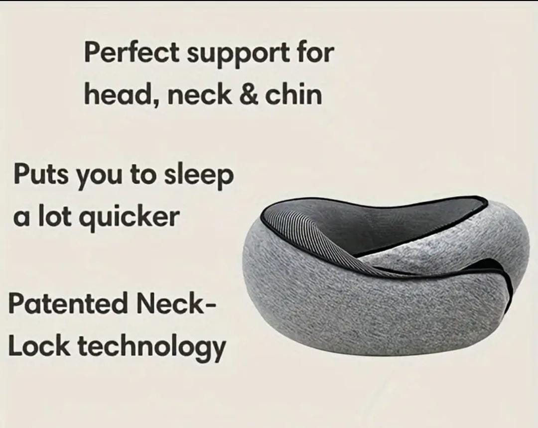 Portable Adjustable Travel Neck Pillow Memory Foam U-shaped Pillow