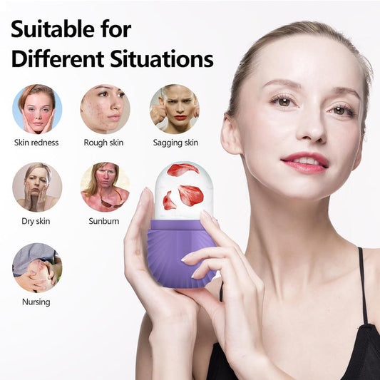 Face Icers Reusable Ice Cube Roller for Shrink Pores Anti Wrinkle Reduce Puffiness