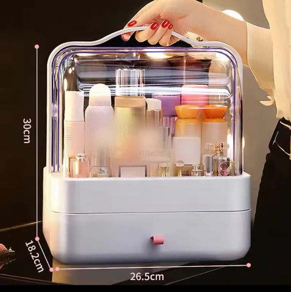 Acrylic Single Door Cosmetic Organizer + FREE rotating organizer