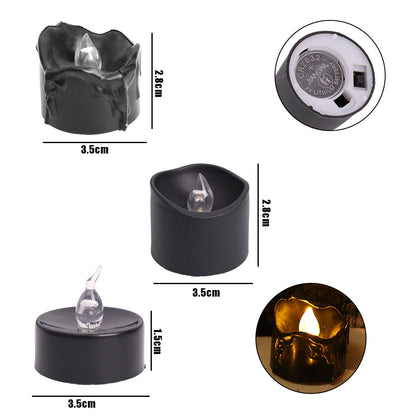 Black LED Electronic Candle Battery Operated