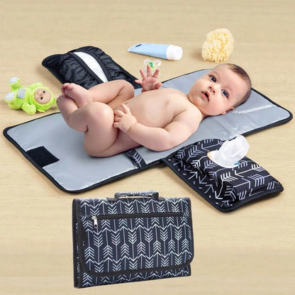 Portable Baby Diaper Changing Mat Foldable Travel Pad with Pockets
