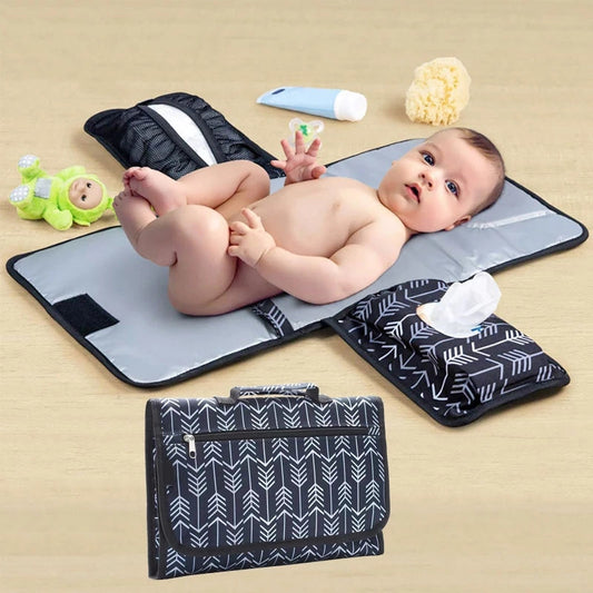 Portable Baby Diaper Changing Mat Foldable Travel Pad with Pockets
