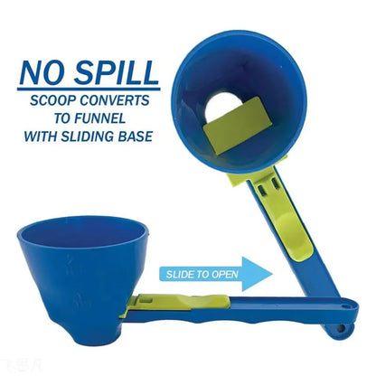 "No-Spill Scoop & Funnel Tool – Multi-Purpose Kitchen Gadget
