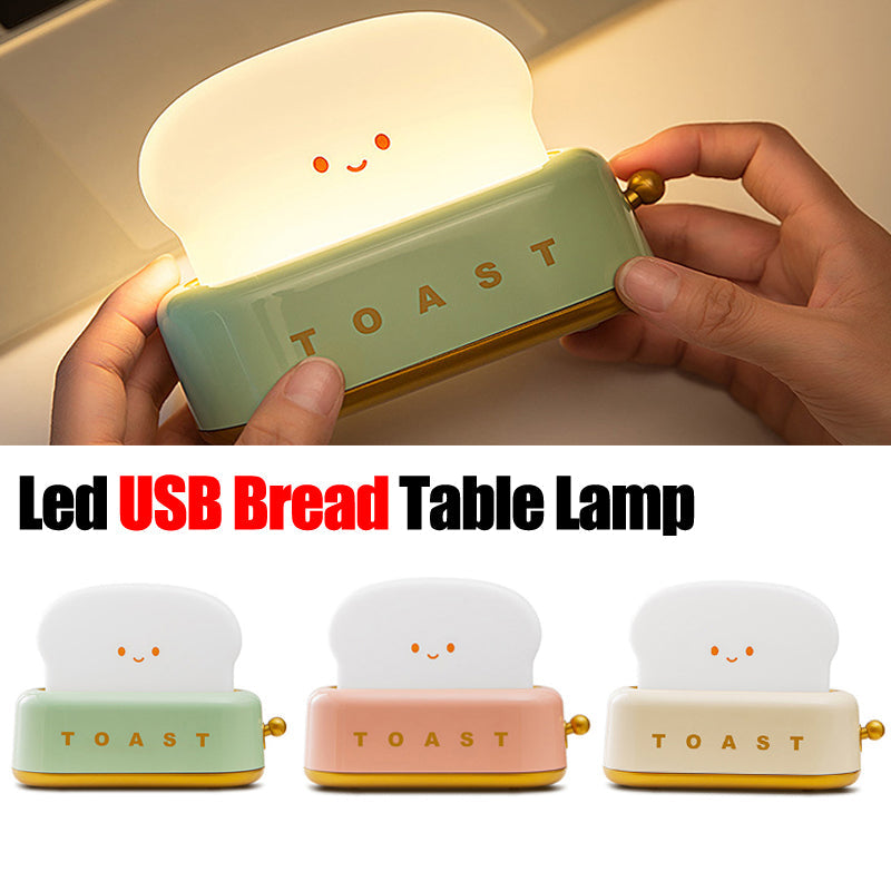 Cute Toast Night Light with Adjustable Brightness – Kids Room Lamp