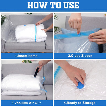 Transparent Vaccum Storage Bag 04 pcs