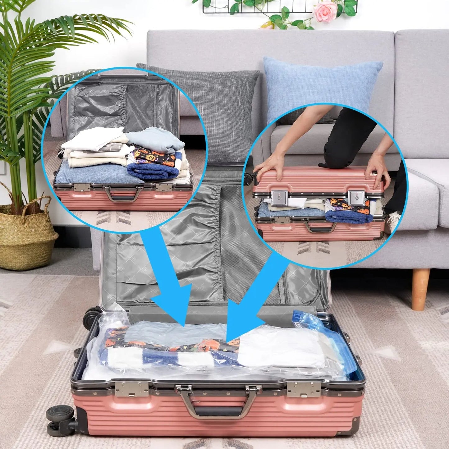 Transparent Vaccum Storage Bag 04 pcs