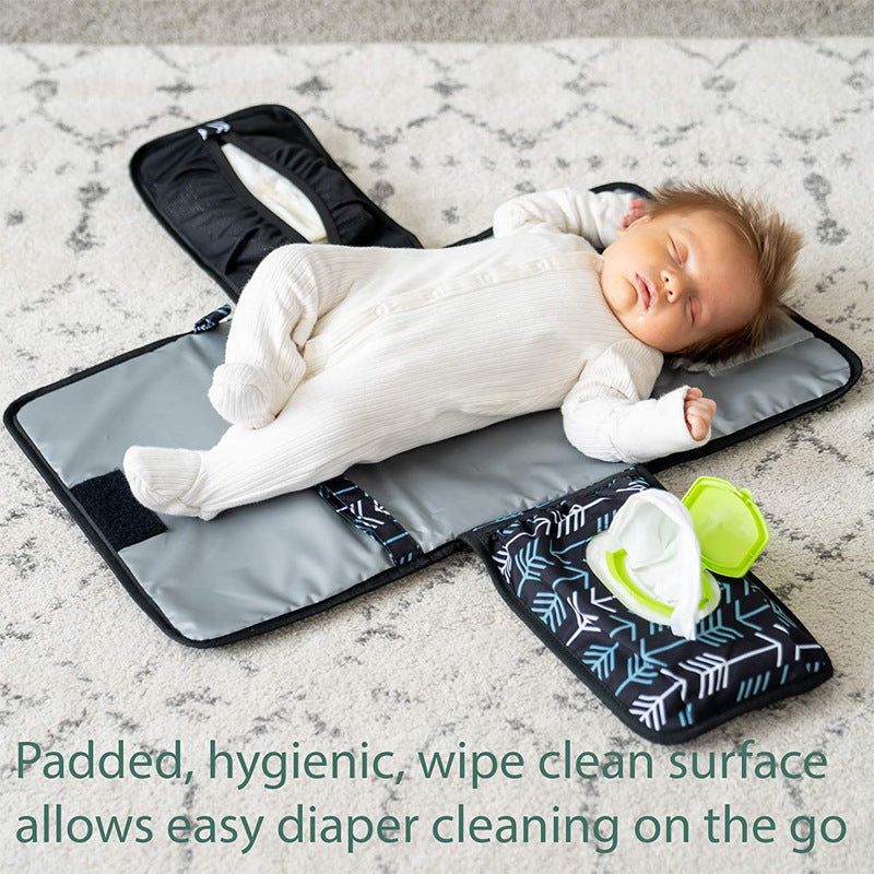 Portable Baby Diaper Changing Mat Foldable Travel Pad with Pockets