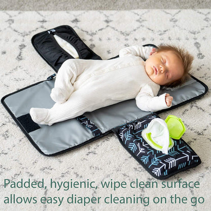 Portable Baby Diaper Changing Mat Foldable Travel Pad with Pockets