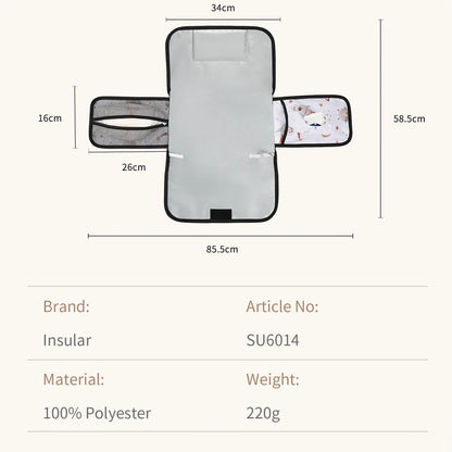 Cute Baby Bottle with Portable Diaper Changing Pad