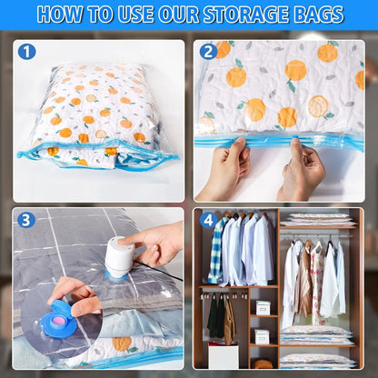 Transparent Vaccum Storage Bag 04 pcs